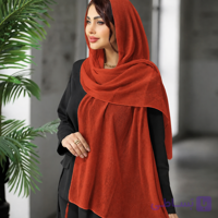 شال برشکا نخی منگوله چوبی آجری