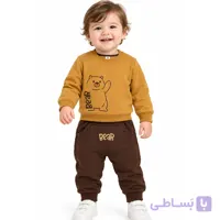 ست بلوز و شلوار دورس پسرانه 9 ماه تا 2 سال کد 1110 رنگ طوسی مبین Mobin