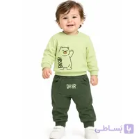 ست بلوز و شلوار دورس پسرانه 9 ماه تا 2 سال کد 1110 رنگ سبز مبین Mobin