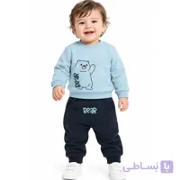 ست بلوز و شلوار دورس پسرانه 9 ماه تا 2 سال کد 1110 رنگ آبی مبین Mobin