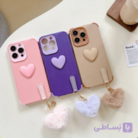 قاب آیفون کبریتی با آویز قلبی