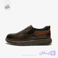 کفش چرم مردانه مدل R1015 قهوه ای