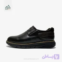کفش چرم مردانه مدل R1015 مشکی