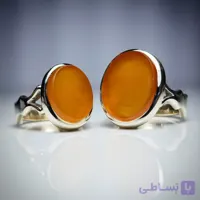ست انگشتر نقره دستساز عقیق یمنی با دعای شرف الشمس (سفارشی)