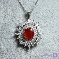 گردنبند عقیق سرخ یمنی زنانه
