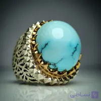انگشتر فیروزه نیشابوری نفیس و ارزشمند (منقش به نام “محمد”)