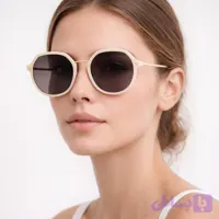 عینک آفتابی زنانه با فریم زرشکی و عدسی دودی