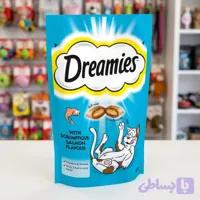 غذای تشویقی گربه دریمز مدل Snack With Salmon وزن 60 گرم