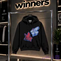 هودی دورس سه نخ مشکی طرح Bunny