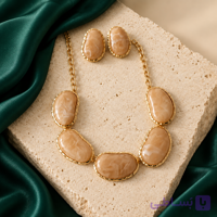 نیم ست زنانه رزینی ارگانیک کاراملی؛کد(۵۰۰۷) درخشش خاص و لوکس برای استایل پاییزی شما
