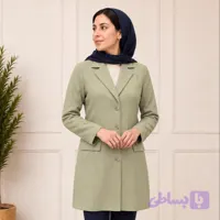 مانتو کج راه-سبز صدری