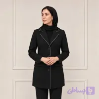 مانتو کرپ- مشکی مغزی دوزی