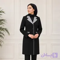 مانتو کرپ- یقه چهارخونه