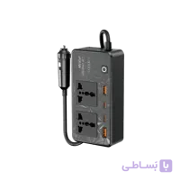 مبدل برق خودرو 200 وات ارلدام Earldom | اینورتر 12V به 220V با USB-C PD