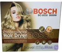 سشوار حرفه‌ای بوش مدل BC-9530 طرح ۹۰۰۰ وات | موتور AC، باد سرد و ۲ سری متمرکزکننده