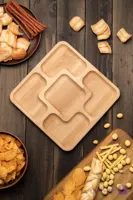 سینی پذیرایی چوبی چند خانه مدل مربع/فروش تکی و عمده