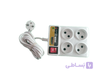 محافظ برق ۴ خانه نمودار کنترل مدل M113 با کابل 1.5 متری
