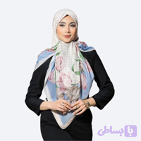 روسری ابریشم توییل قواره 125 طرح لاله - 5 رنگ