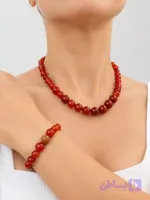 گردنبند و دستبند عقیق