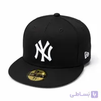 کلاه کپ لبه‌تخت طرح نیویورک یانکیز (New York Yankees – NY) – رنگ مشکی با گلدوزی سفید