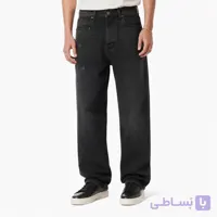 شلوار جین بگی مردانه رنگ مشکی-زغالی وینتیج – قواره گشاد و راسته (Wide-Leg / Baggy Fit)