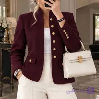 کت تک زنانه مخمل کبریتی مدل شیما