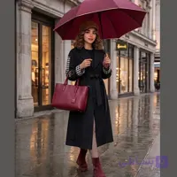 بارانی زنانه ضد آب آستردار پاییزه مدل اِملیا