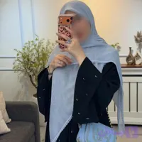 روسری نخ پولکی دانتل شکوفه ریز وارداتی