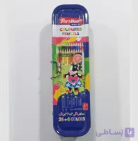 مداد رنگی 24+4 رنگ  قاب فلزی parsikar