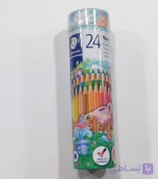 مداد رنگی 24 رنگ   قوطی فلزی  staedtler