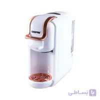 اسپرسو ساز 600 میلی‌لیتری جی پاس مدل GCM41526-BK، با مصرف کپسول قهوه، مناسب تهیه لانگو، اسپرسو و امریکانو، سینی چکه گیر
