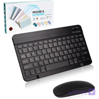 کیبورد و ماوس بلوتوثی شارژی مناسب موبایل، تبلت و لپ‌تاپ rechargeable wireless bluetooth keyboard and mouse combo
