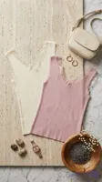 تاپ بافت پاییزه یقه تور اعلا