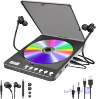 پخش‌کننده CD قابل حمل CCHKFEI با بلوتوث، اسپیکر و باتری شارژی ۲۰۰۰ میلی‌آمپرساعت