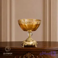 میوه‌ خوری کریستال پایه برنز کد ۰۲۵