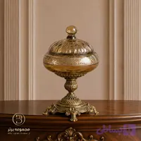 شکلات خوری کریستال پایه برنز کد 0230