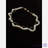 دستبند مروارید طلا طرح سفارشی بدون اجرت دخترانه زنانه