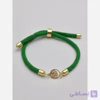 دستبند طلای طرح برگ زنانه فری سایز  کادویی
