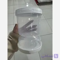 ظرف خیارشور و زیتون مدل ساعت شنی