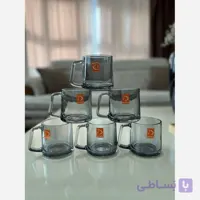 نیم لیوان 6 تایی طرح Toroidal کیفیت عالی و شفاف برند معتبر deli glass