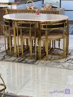 میز غذاخوری ۶ نفره کمجا مدل پیانویی