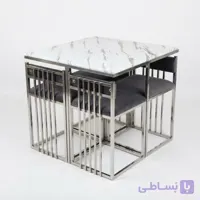 میز غذاخوری ۴ نفره کمجا مدل نرده ای