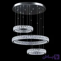 لوستر آویز کریستالی 3 طبقه 20-40-20 دایره مدل اکلیپس