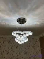 لوستر آویز 2حلقه قلبی 50سانتی 50-30