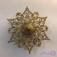 لوستر سینی سقفی سه شعله مدل یاس رنگ انتیک خرید از تولیدی ده سال تضمین کیفیت رنگ
