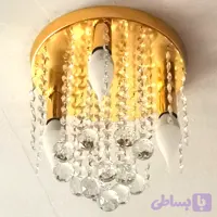 لوستر سقفی کریستالی مدل بهار سه شعله