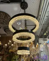 لوستر مدرن اسپیرال نارسیس رینگی 60-40-20 کریستال قندیلی