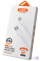 کابل شارژ و انتقال داده آیفون Liami Micro-USB فست شارژ 4.0A طول 1 متر
