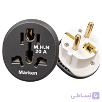 تبدیل برق یونیورسال Marken مدل M.H.N 20A به دوشاخه اروپایی EU