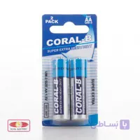 باتری قلمی CORAL-B AA بسته 2 عددی
